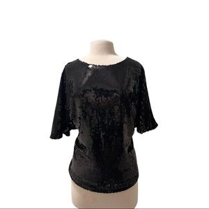 WD.NY Shimmering Black Sequin Top